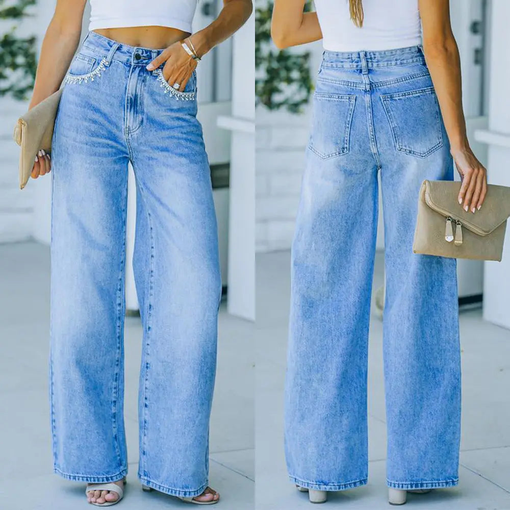 Wide Straight Jeans -   Jeans #