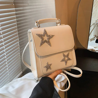 Women's Bag Fashionable Sequins Five-pointed Star Backpack - Marvelous Miss McCray