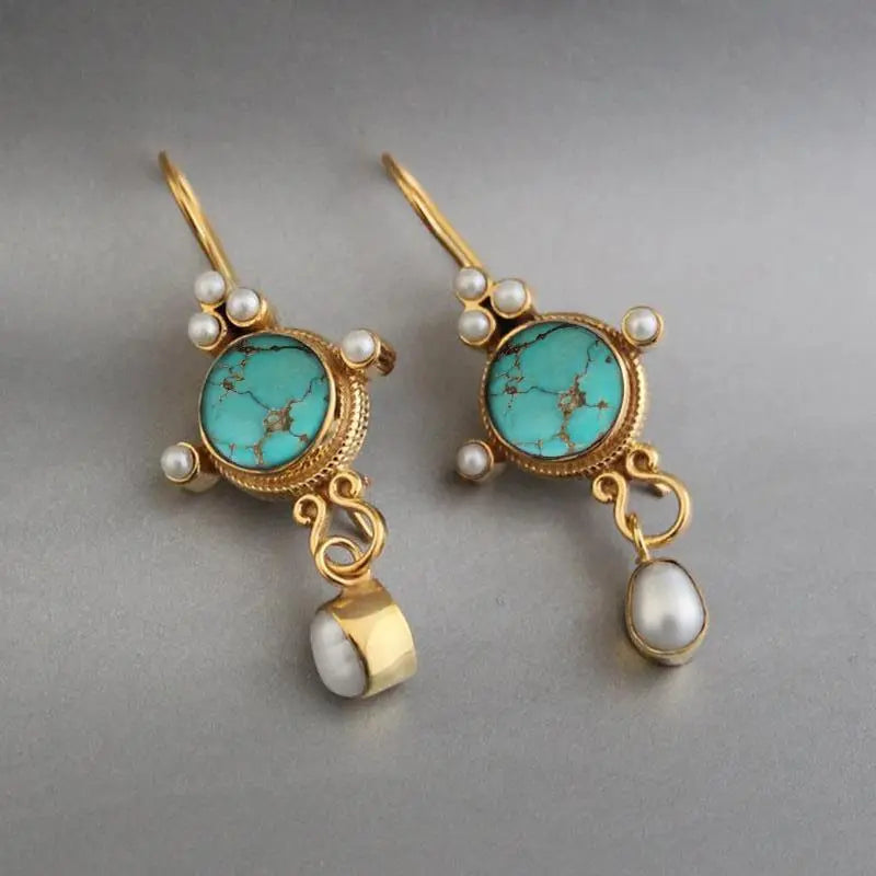 Alloy Pearl Ornament Eardrops