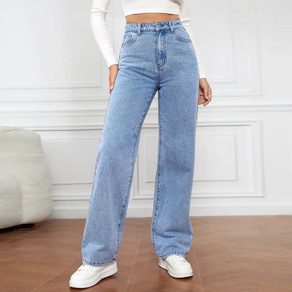 High Waist Straight Jeans - Marvelous Miss McCray