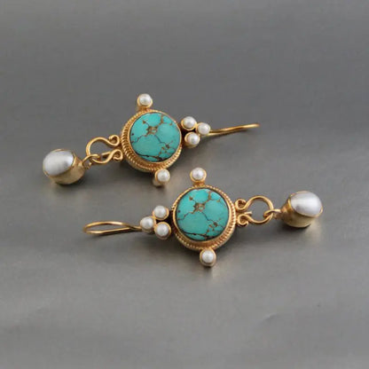 'Alloy Pearl Ornament' Ohrringe -   0 #