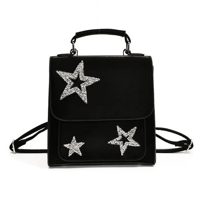 Women's Bag Fashionable Sequins Five-pointed Star Backpack - Marvelous Miss McCray