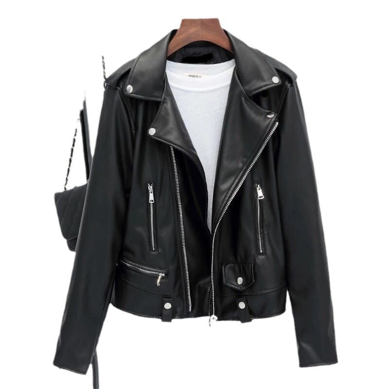 Black Korean-Style - Lederjacke