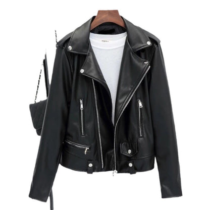 Black Korean-Style - Lederjacke