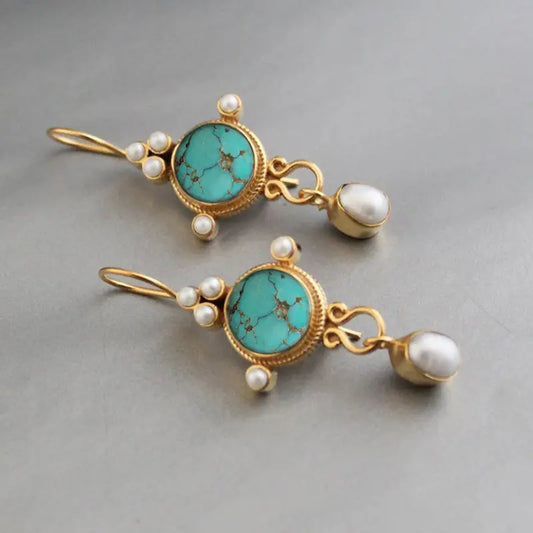 Alloy Pearl Ornament Eardrops