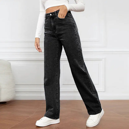 High Waist Straight Jeans - Marvelous Miss McCray