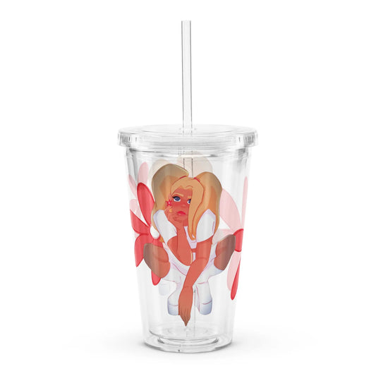 Poppy - Clear Cup -   Weinbecher, Doppelwandiger Becher aus Plastik (16 oz) #