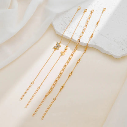 „Beach Metal Pineapple“ Fußkettchen-Set -   0 #