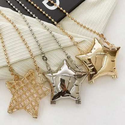 Zinc Alloy Shiny Metal Five-pointed Star Box Mini Bag Change Crossbody Lipstick Pack - Marvelous Miss McCray