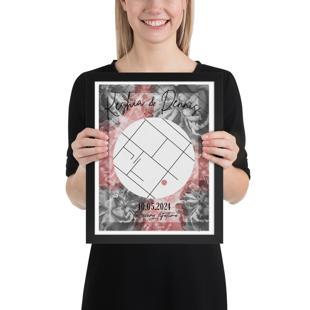 „Favorite Place“ - Personalisierter Poster mit Rahmen