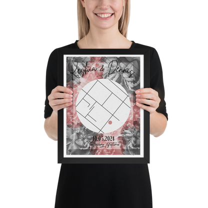 „Favorite Place“ - Personalisierter Poster mit Rahmen