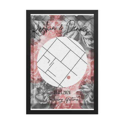 „Favorite Place“ - Personalisierter Poster mit Rahmen