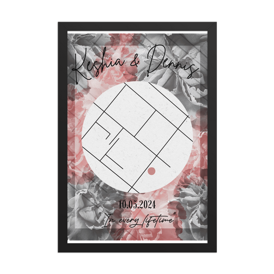 „Favorite Place“ - Personalisierter Poster mit Rahmen