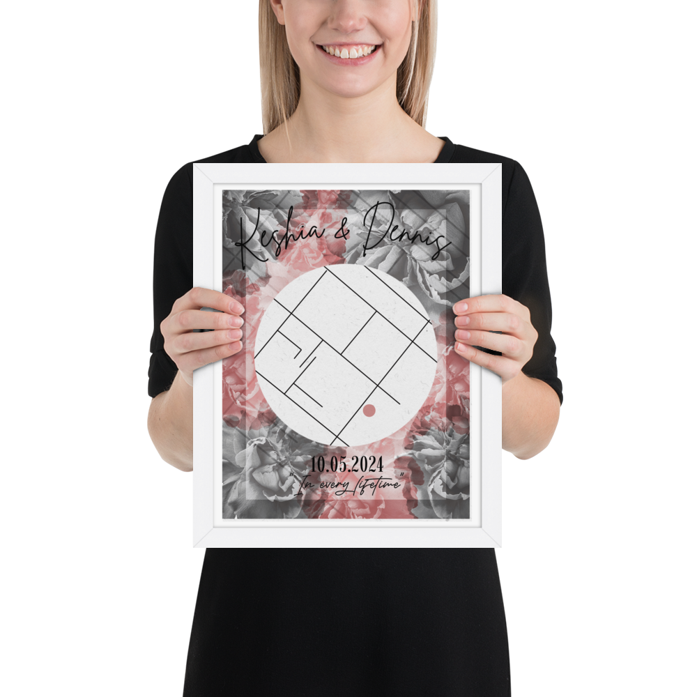 „Favorite Place“ - Personalisierter Poster mit Rahmen