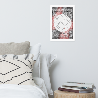 „Favorite Place“ - Personalisierter Poster mit Rahmen