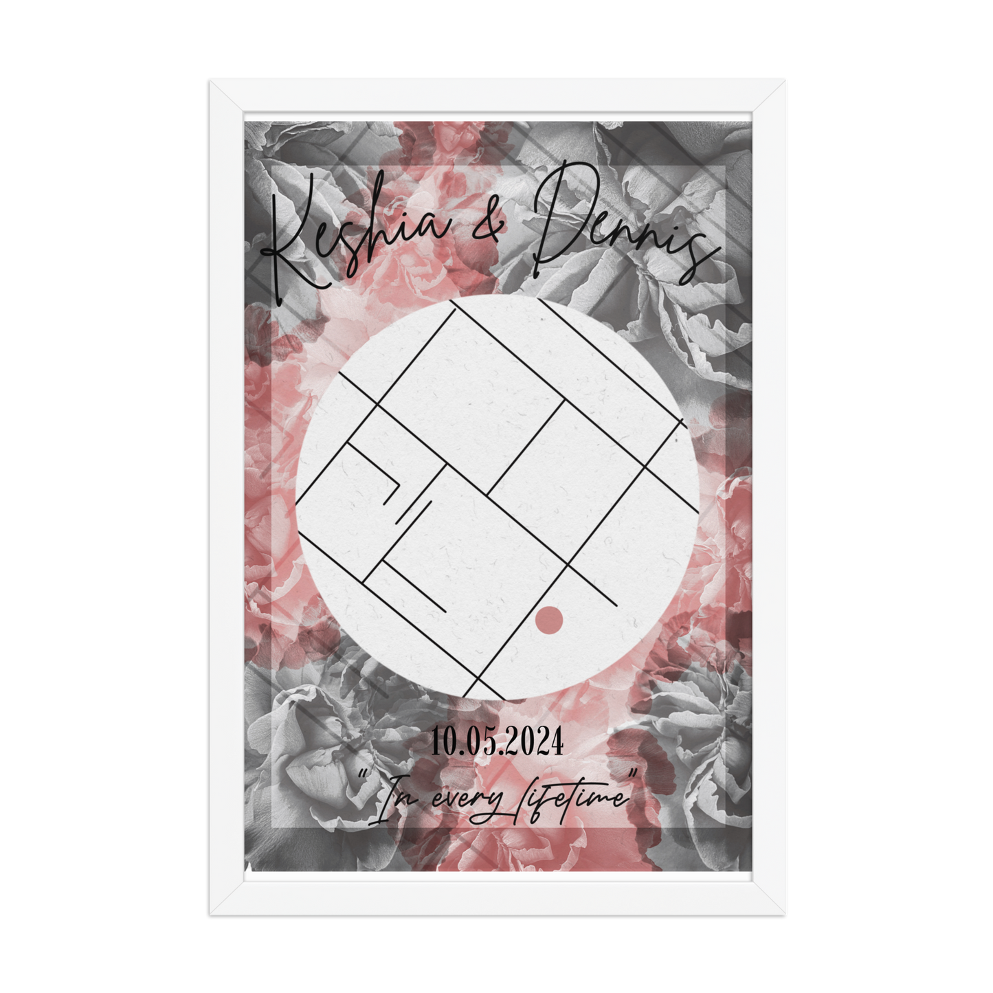 „Favorite Place“ - Personalisierter Poster mit Rahmen