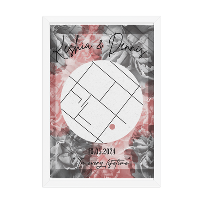 „Favorite Place“ - Personalisierter Poster mit Rahmen