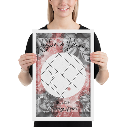 „Favorite Place“ - Personalisierter Poster mit Rahmen