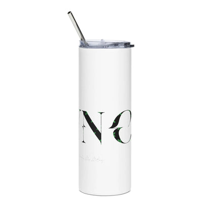 The Crown #2 - Steel Cup -   Reisebecher mit Henkel, Edelstahl Trinkflasche mit Strohhalm