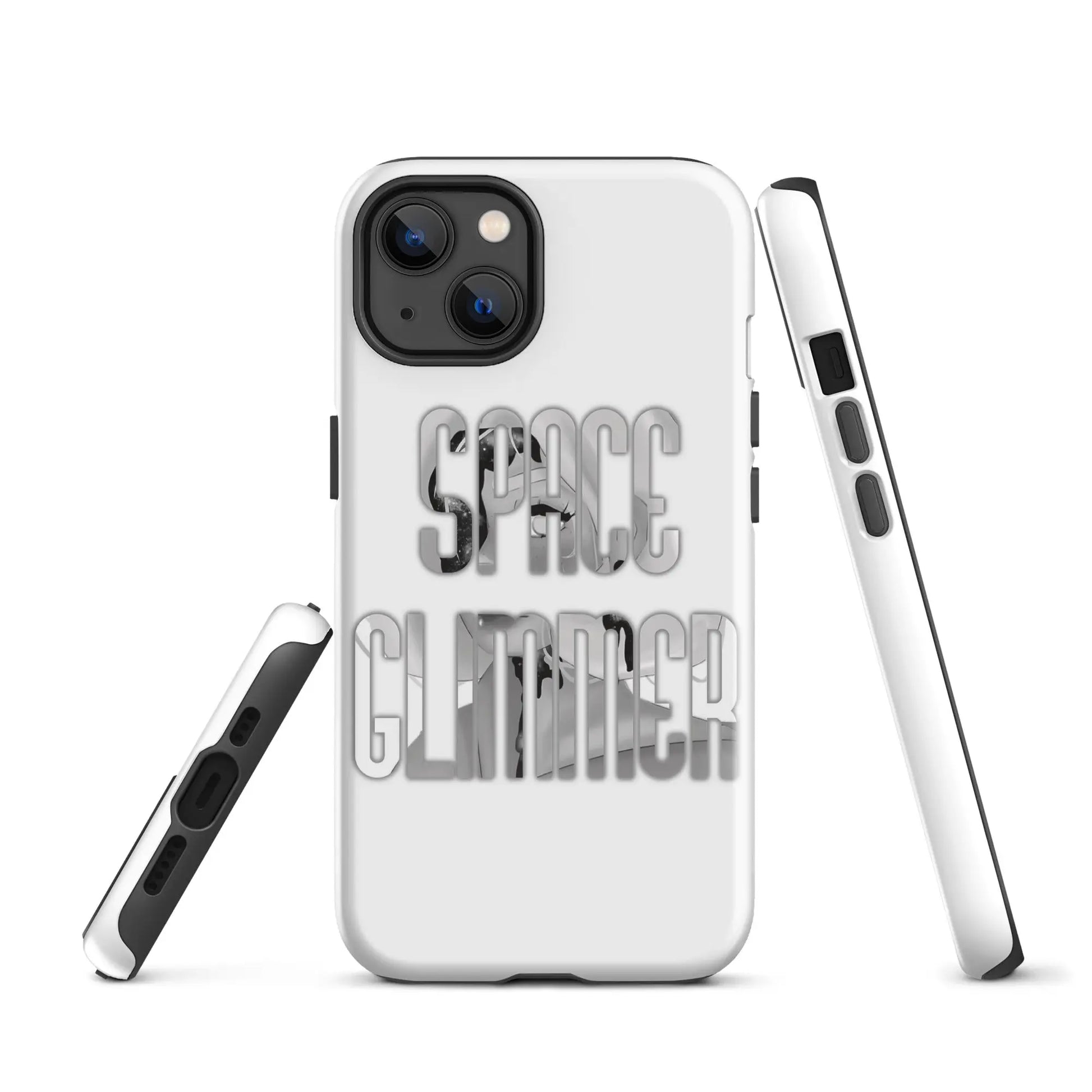 Space Glimmer - Hardcase iPhone® b/w -   Phone cases, AirPods cases #