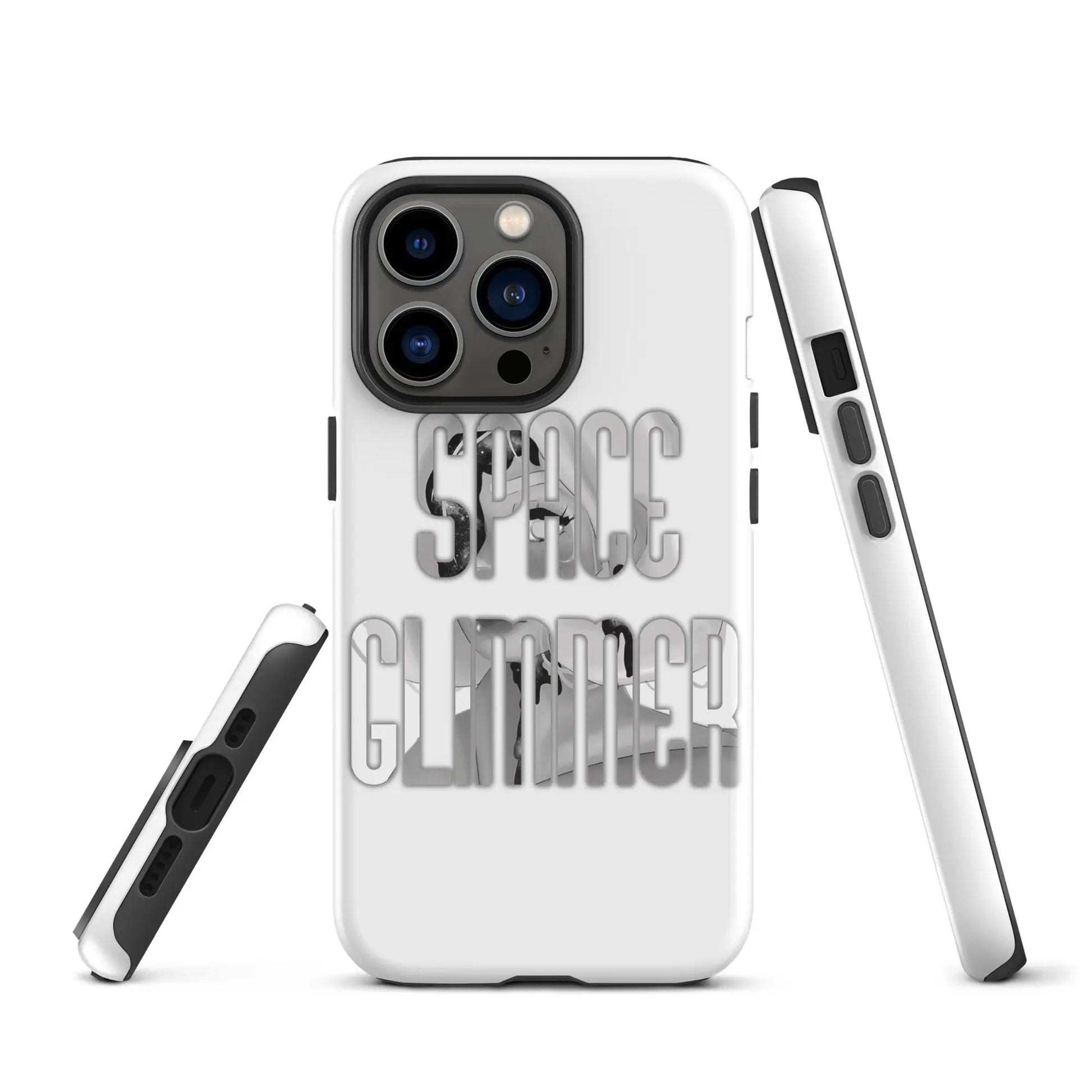 Space Glimmer - Hardcase iPhone® b/w -   Phone cases, AirPods cases #