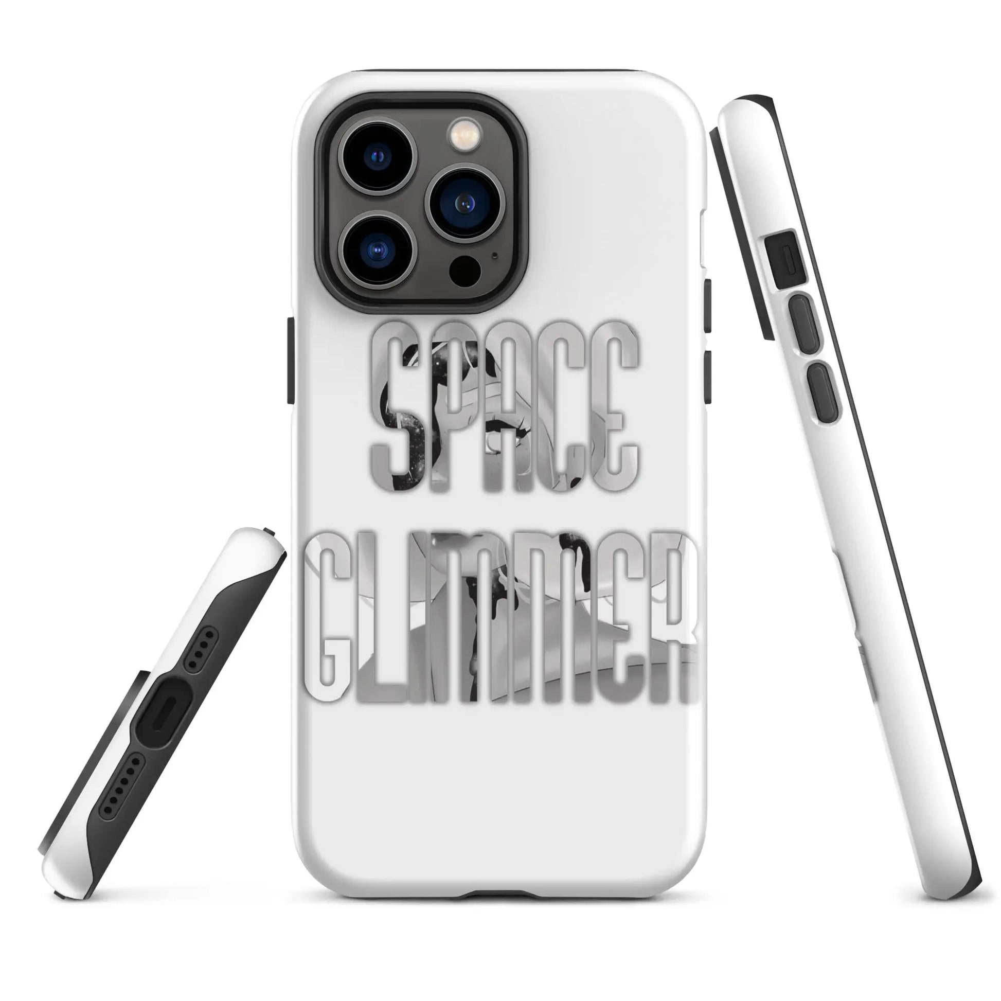 Space Glimmer - Hardcase iPhone® b/w -   Phone cases, AirPods cases #