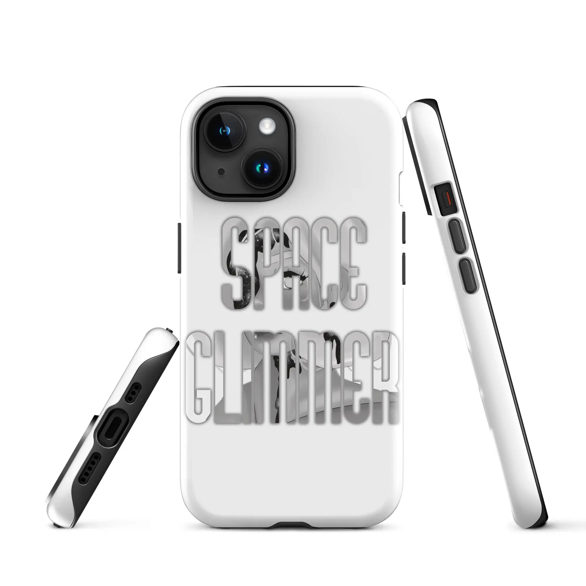 Space Glimmer - Hardcase iPhone® b/w -   Phone cases, AirPods cases #