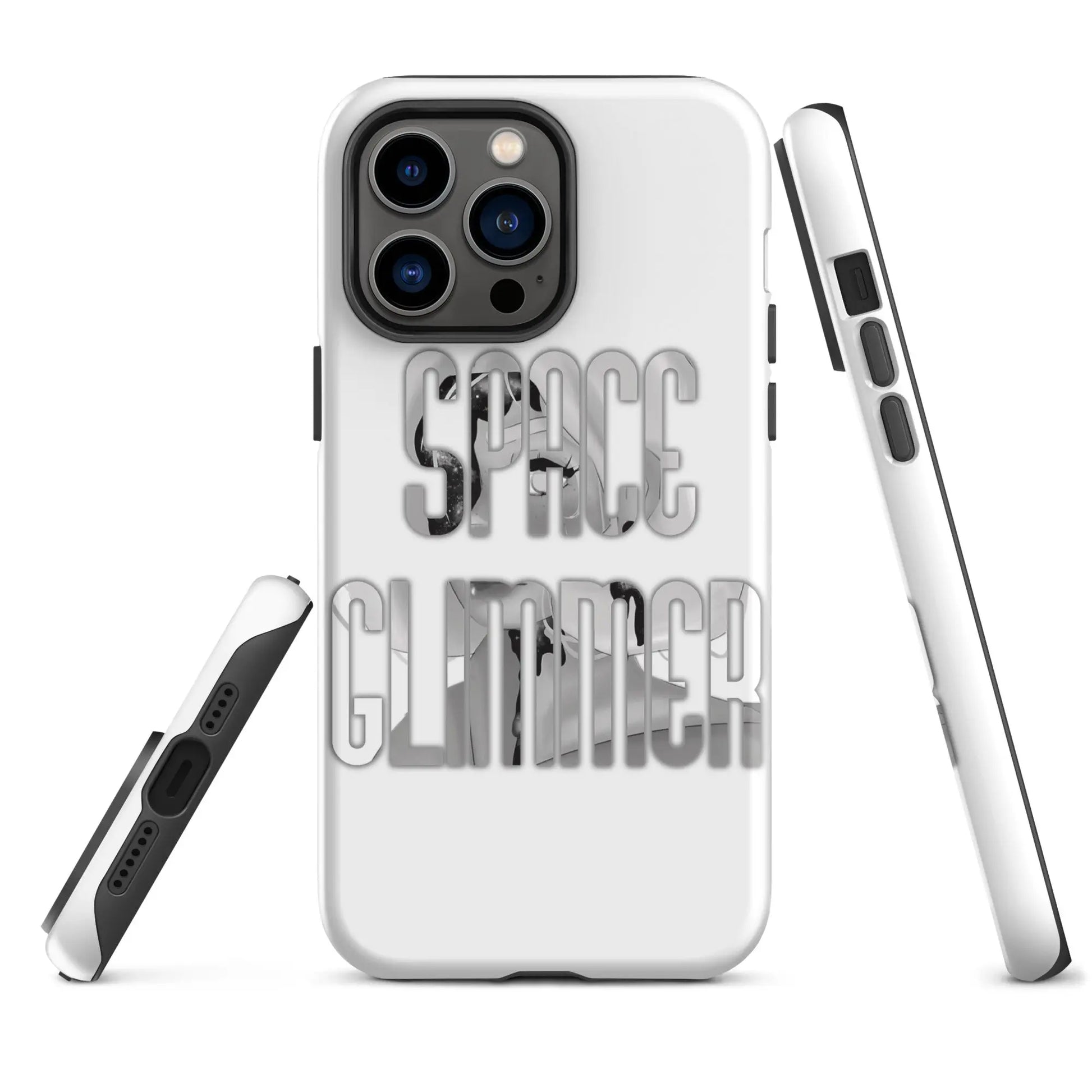 Space Glimmer - Hardcase iPhone® b/w -   Phone cases, AirPods cases #