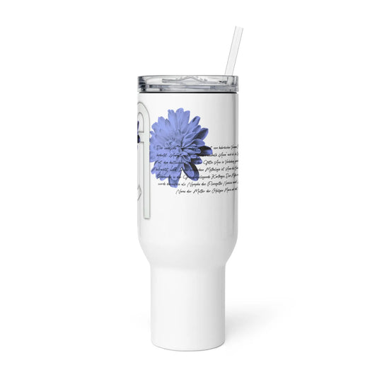 Blue Flower Letter - MCS Drinkware Version - Marvelous Miss McCray 