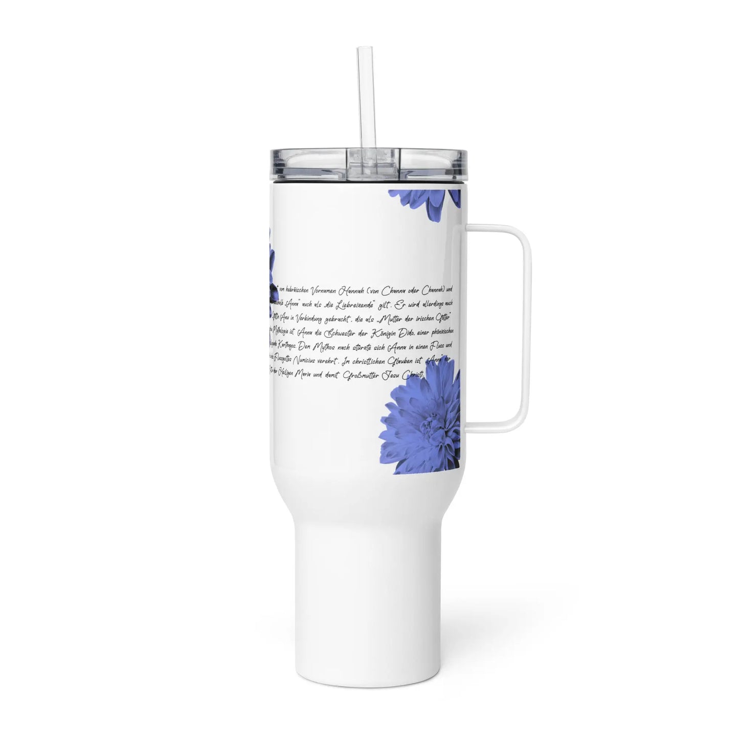 Blue Flower Letter - MCS Drinkware Version - Marvelous Miss McCray 