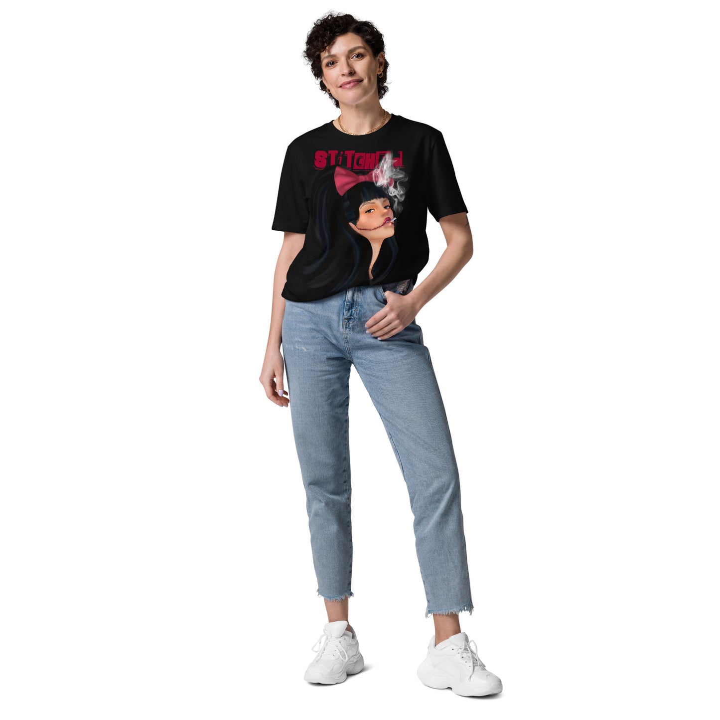 Stitched Smiles - Cotton Shirt -   Shirts,Top #