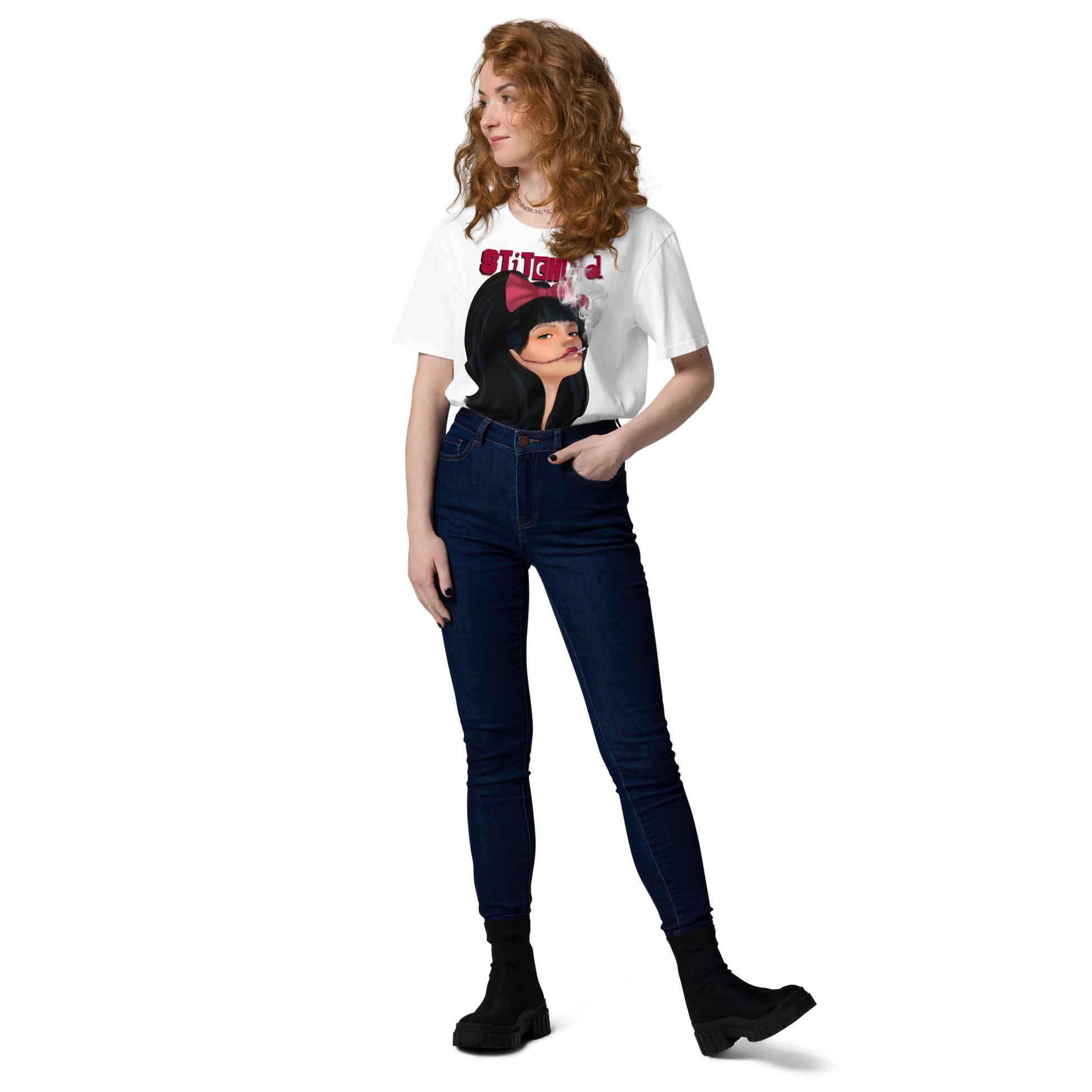 Stitched Smiles - Cotton Shirt -   Shirts,Top #