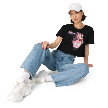 Diamonds - Crop Top -   T-Shirts, Tank-Tops, Shirts mit 3/4-Ärmeln, Langarmshirts, Poloshirts, Crop-Tops