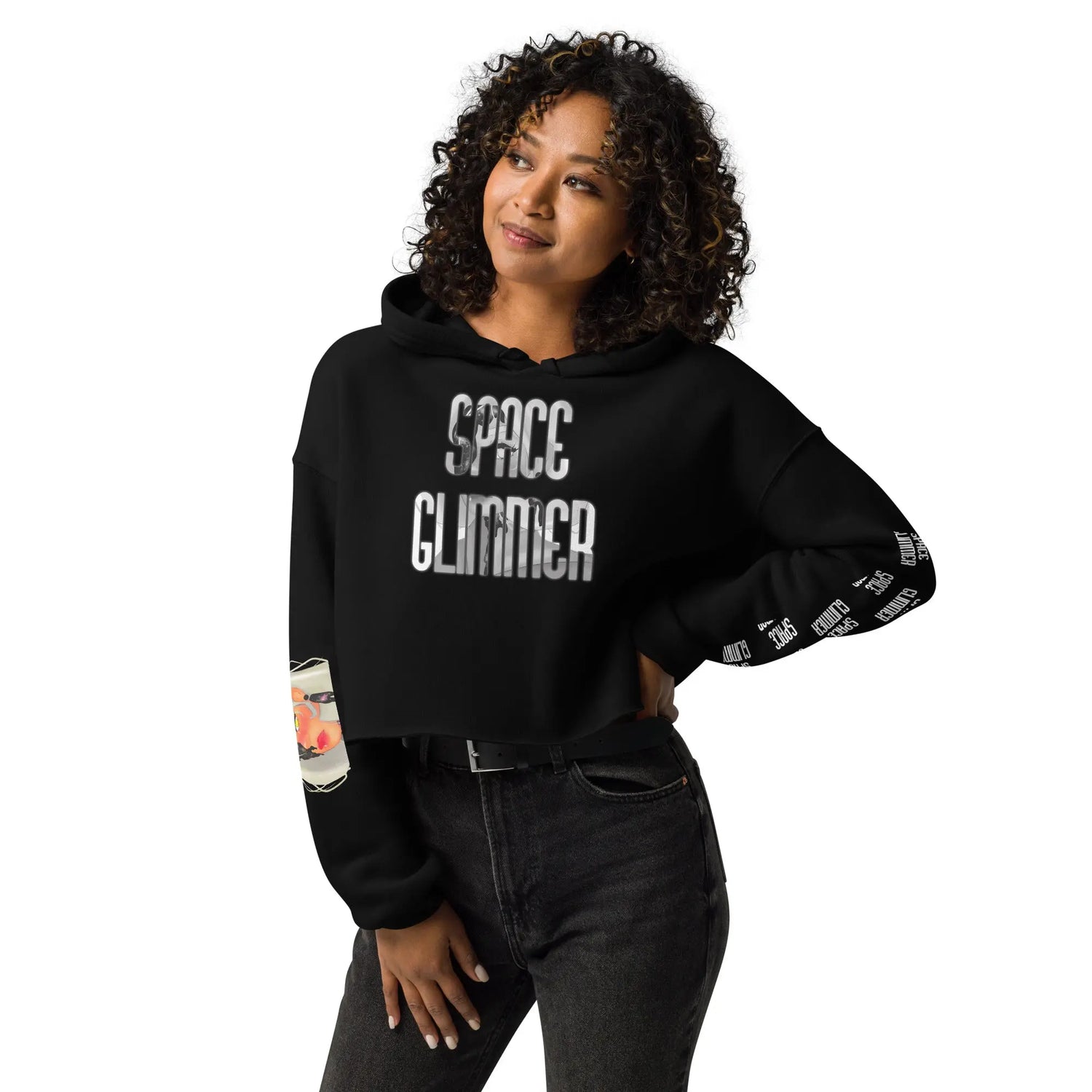 Glimmer Space - Crop Hoodie -   Hoodies, Pullover, Jacken, Sweatpants, Jogginghosen, Hosen #