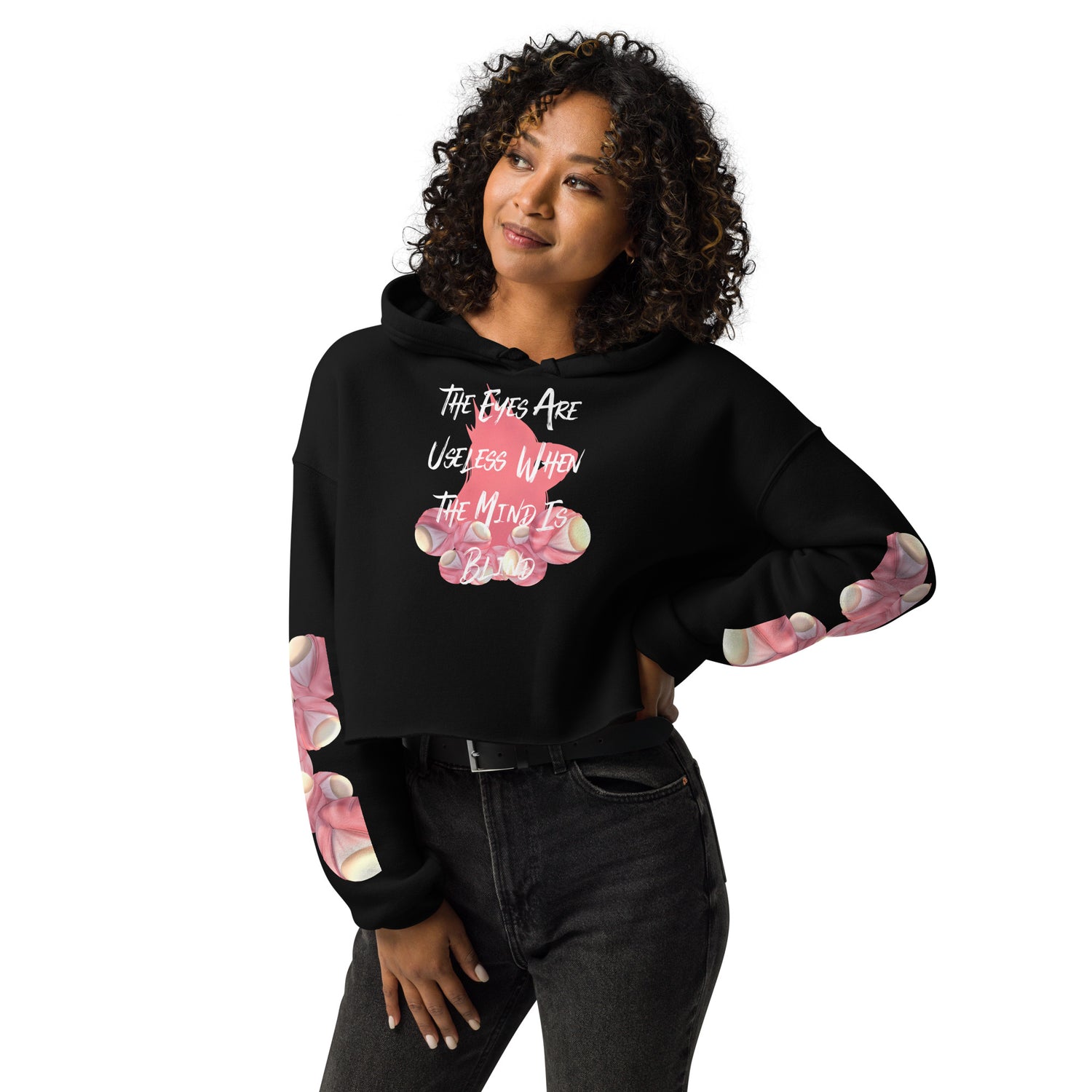 Rosè Eyeballs - Crop Hoodie -    #