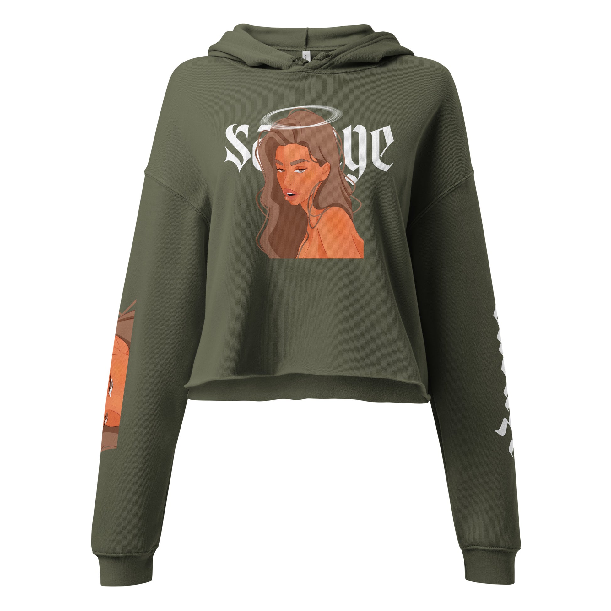 Savage - Crop-Hoodie -    #