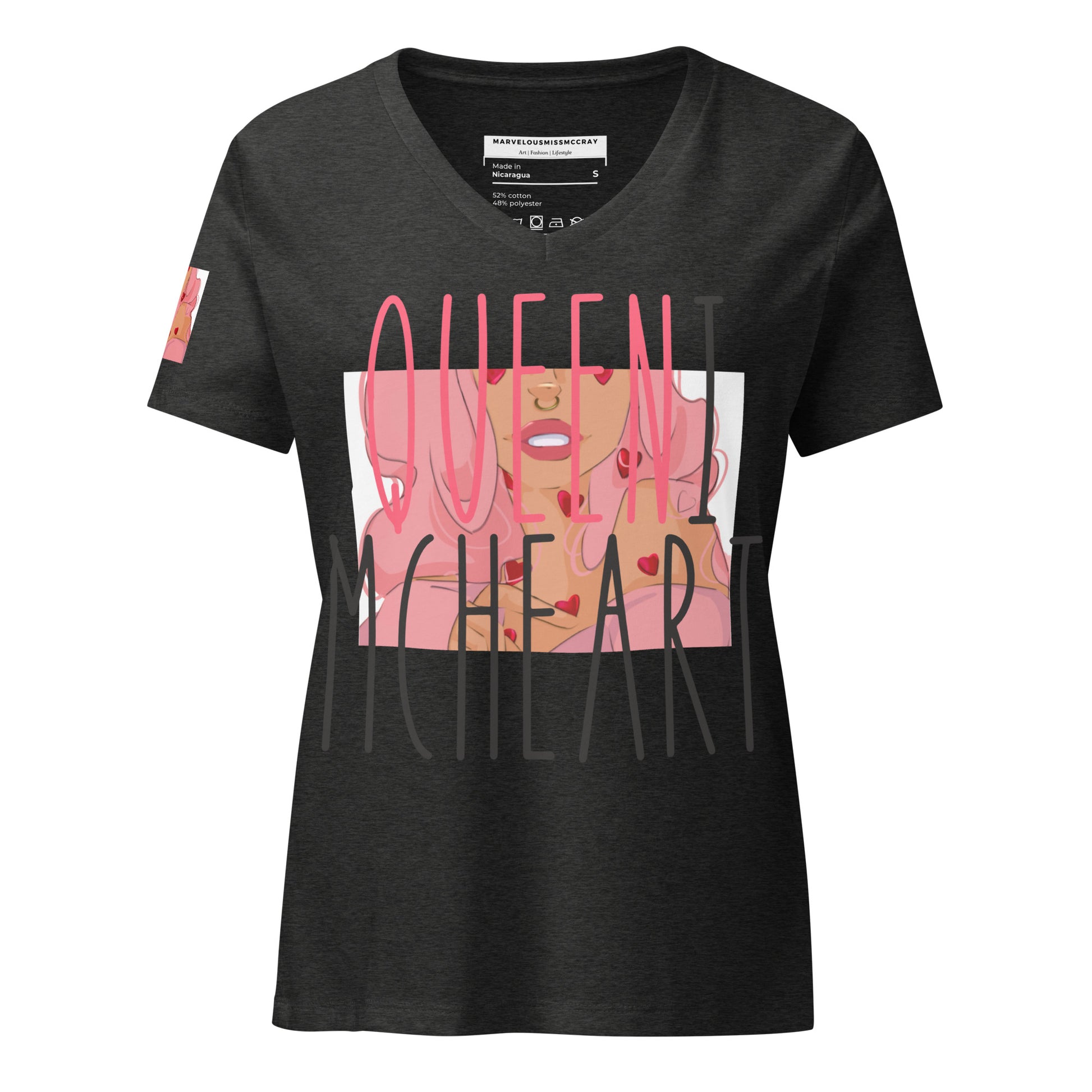 Queeni McHeart - Lockeres T-Shirt -   Shirts,Top #