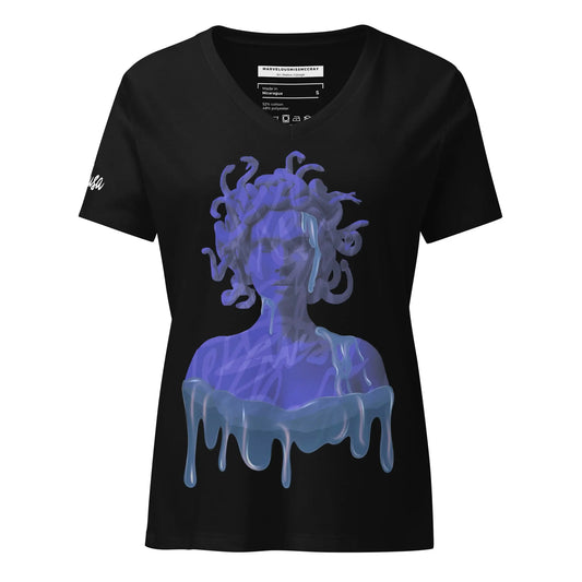 Medusa - Lockeres Shirt (V-Ausschnitt) - Marvelous Miss McCray 